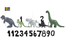 KIDS by FRIIS födelsedagståg inkl siffror, dinosaurie