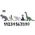KIDS by FRIIS födelsedagståg inkl siffror, dinosaurie