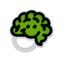 Fat Brain Toys bitleksak Brain, grön