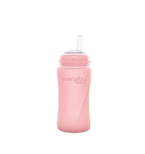Everyday Baby sugrörsflaska glas Healthy+ 240 ml, rose pink