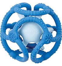 Nattou soft silicone aktivitetsboll, blå