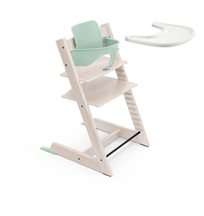 Stokke Tripp Trapp matstol i bok & babyset/bygel + bricka, valfri färg