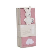 Jabadabado presentkit babyfilt rosa/bunny nappkompis