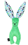 La Millou Bunny long ears liten, violet/green