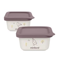 Miniland förvaringsburkar 2x400 ml, kyckling