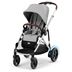 Cybex e-Gazelle S sittvagn, stone grey/silver chassi