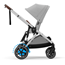 Cybex e-Gazelle S sittvagn, stone grey/silver chassi