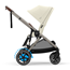 Cybex e-Gazelle S sittvagn, seashell beige/taupe chassi