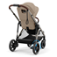 Cybex e-Gazelle S sittvagn, almond beige/taupe chassi