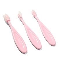 Babyono tandborste 3-pack, rosa