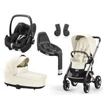 Cybex Talos S Lux duovagn + Maxi-Cosi Pebble Pro med bas och adapter