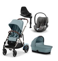 Cybex e-Gazelle S duovagn + Cloud T babyskydd + isofixbas