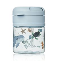 Liewood sugrörsflaska Pavia 280 ml, sea creature/sandy
