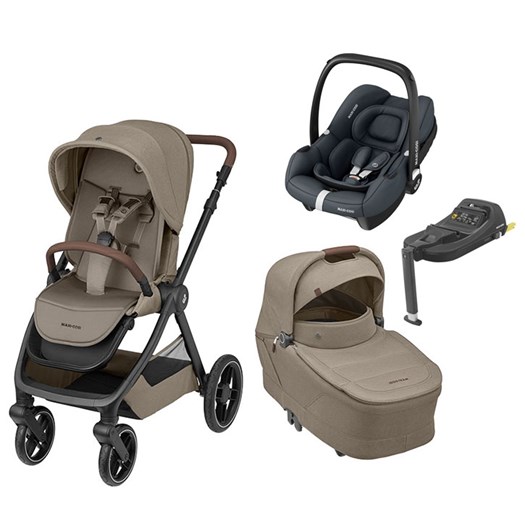 Maxi-Cosi Oxford Plus duovagn + Cabriofix babyskydd + bas