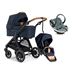 Emmaljunga Sento Outdoor duovagn Flat + Go Beyond babyskydd