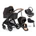 Emmaljunga Sento Outdoor duovagn Flat + Go Beyond babyskydd + bas