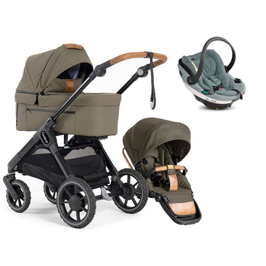 Emmaljunga Sento Max Outdoor duovagn Ergo+ Go Beyond babyskydd