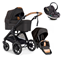 Emmaljunga Sento Pro Outdoor duovagn Flat+ Go Beyond babyskydd