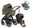 Emmaljunga Sento Pro Outdoor duovagn Flat+ Go Beyond babyskydd