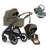Emmaljunga Sento Pro Outdoor duovagn Flat+ Go Beyond babyskydd