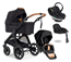 Emmaljunga Sento Pro outdoor duovagn Flat+ Go Beyond babyskydd + bas