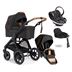 Emmaljunga Sento Pro outdoor duovagn Flat+ Go Beyond babyskydd + bas