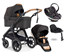 Emmaljunga Sento Pro Outdoor duovagn Ergo+ Go Beyond babyskydd + bas