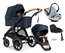 Emmaljunga Sento Pro Outdoor duovagn Ergo+ Go Beyond babyskydd + bas