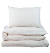 NG Baby påslakanset muslin ivory, vagn/vagga