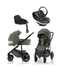 Britax Smile 5Z duovagn + BeSafe Go Beyond Babyskydd + isofixbas