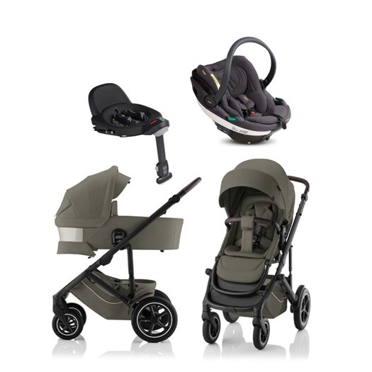 Britax Smile 5Z duovagn + BeSafe Go Beyond Babyskydd + isofixbas