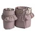 NG Baby spjälskydd 2 delar linne med volang, dusty pink