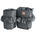 NG Baby spjälskydd 2 delar linne med volang, graphite grey