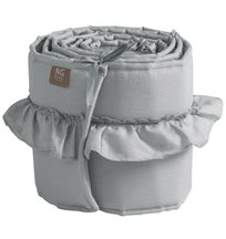NG Baby spjälskydd vagga, MOOD volang light grey
