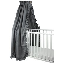 NG Baby sänghimmel med volang, MOOD graphite