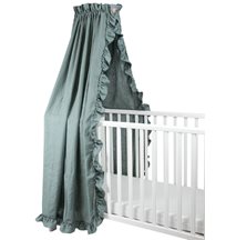 NG Baby sänghimmel med volang, MOOD petrol green