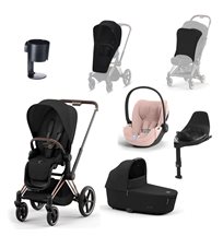 Cybex ePriam duovagn med tillbehörpaket + Cloud T babyskydd + bas