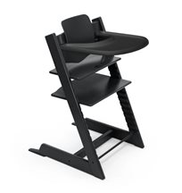 Stokke Tripp Trapp matstolspaket med babyset + bricka, svart