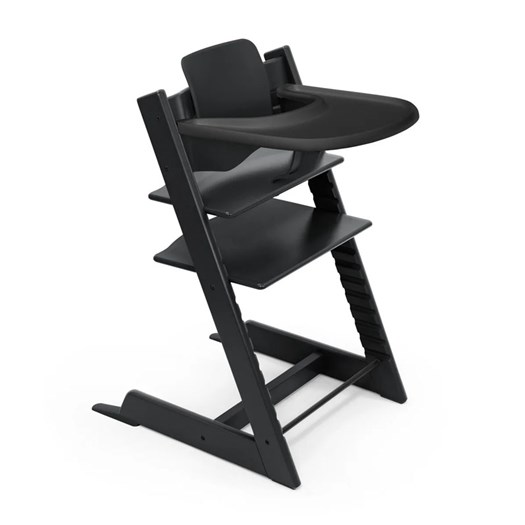 Stokke Tripp Trapp matstolspaket med babyset + bricka, svart