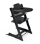 Stokke Tripp Trapp matstolspaket med babyset + bricka, svart