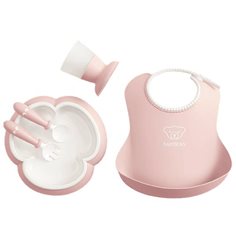 Babybjörn middagsset för barn, blekrosa