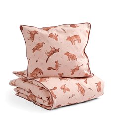 Sebra bäddset spjälsäng, nightfall dreamy rose