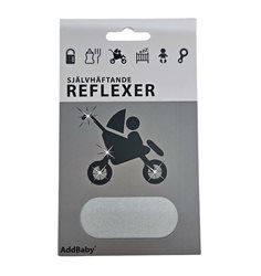 Addbaby reflexklistermärken, silver