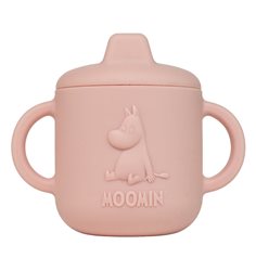 Rätt Start drickpipsmugg i silikon, Mumin rosehip pink