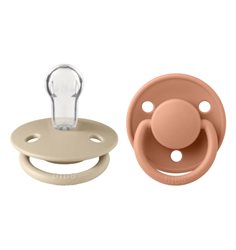 BIBS napp De Lux silikon 2-pack Onesize, vanilla/peach