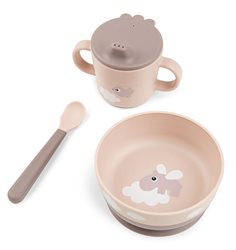Done by Deer First Meal set Foodie, happy clouds rosa