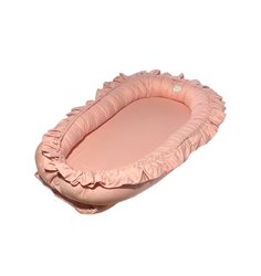 Mini Dreams babynest med volang, light pink