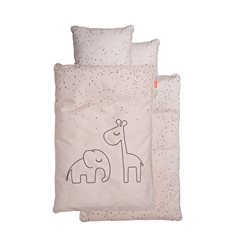 Done by Deer påslakanset Dreamy Dots spjälsäng, powder
