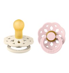 BIBS napp Boheme latex 2-pack 0-6mån, ivory/blossom