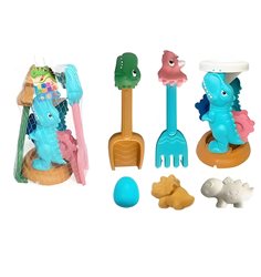 Suntoy sandset med sandhjul dinosaurie, 6 delar